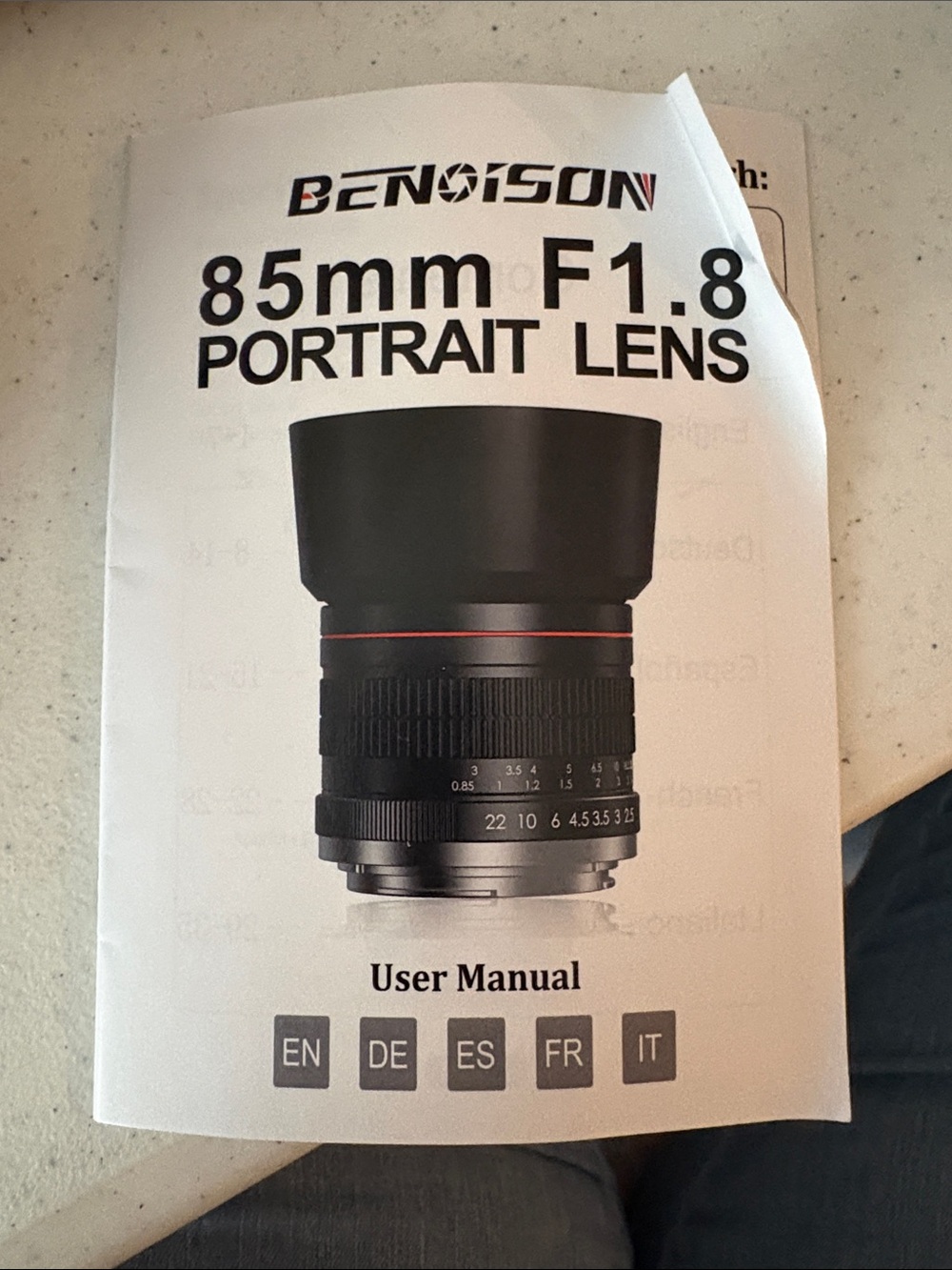 85mm F1.8 Portrait Lens - Black